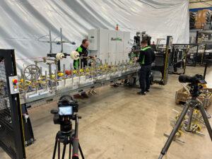 Industrie-Fotografie. Making-Of bei einem Fototermin für eine Maschine