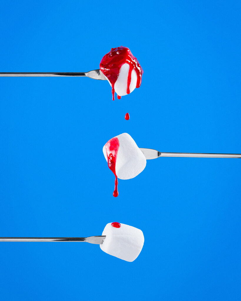 Foodfotografie: Löffel mit Marshmallow