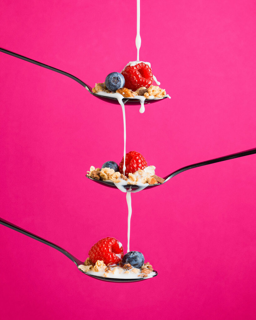 Foodfotografie: Löffel mit Müsli